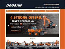 Tablet Screenshot of doosanequipment.com